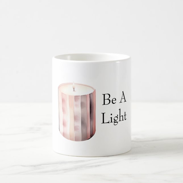 Rosa Kerze Sei Ein Licht Kaffeetasse (Mittel)