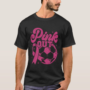 Rosa Kick For A Cure Fußball Brustkrebs Pink T-Shirt