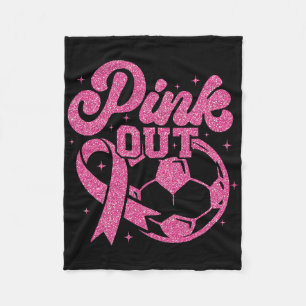 Rosa Kick For A Cure Fußball Brustkrebs Rosa Fleecedecke