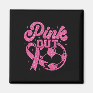 Rosa Kick For A Cure Fußball Brustkrebs Rosa Magnet