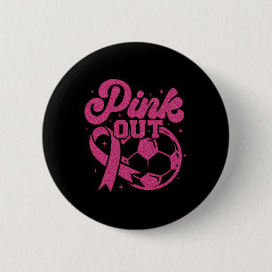 Rosa Kick Für Eine Heilung Fußball Brustkrebs Rosa Button