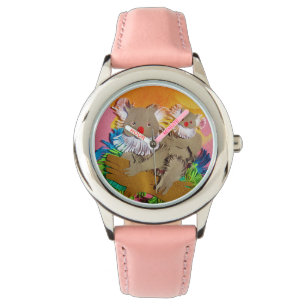 Rosa Kids Koala Bär Watch Armbanduhr