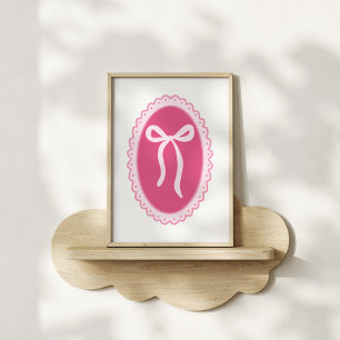 Rosa Kinderzimmer-Kunst - Coquette Ovalrahmen & Sc Poster