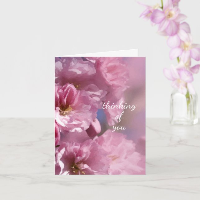 Rosa Kirschbaumblüten Frühjahrshochzeit Karte (Orchidee)