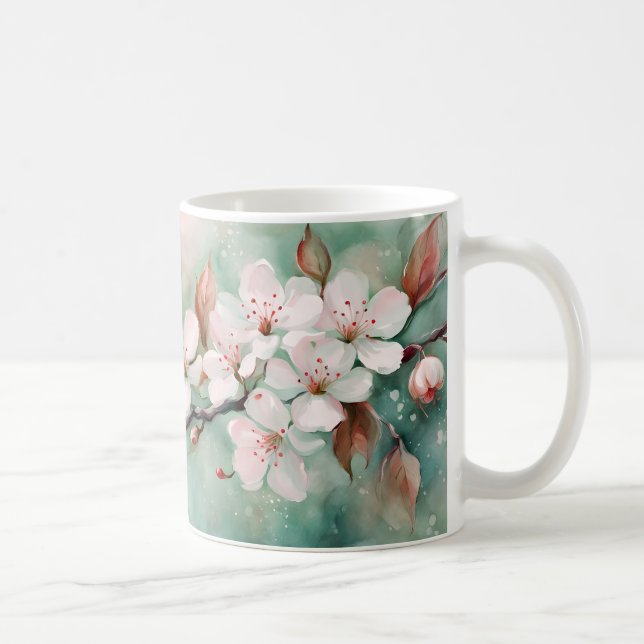 Rosa Kirschblüte Kaffeetasse (Rechts)