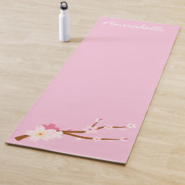 Rosa Kirschblüte lebendige energiereiche Kunst Yogamatte