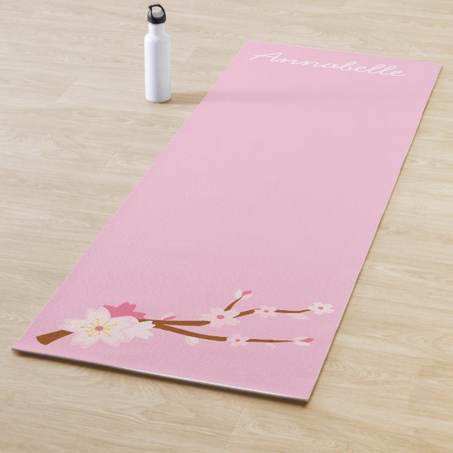 Rosa Kirschblüte lebendige energiereiche Kunst Yogamatte (Beispiel)