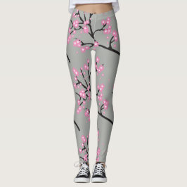 Rosa Kirschblüten an Branchen Leggings
