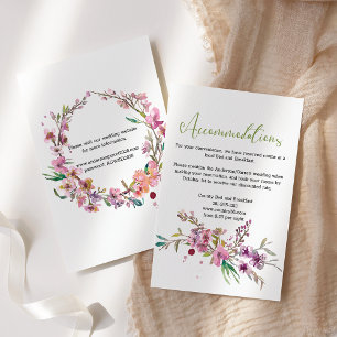 Rosa Kirschblüten Blumen Hochzeit Beilagekarte Begleitkarte