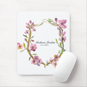 Rosa Kirschblüten Blumenmauspad Mousepad