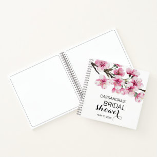 Rosa Kirschblüten-Botanische Brautparty  Notizbuch