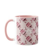 Rosa Kirschblüten Braun Rosa Combo Tasse