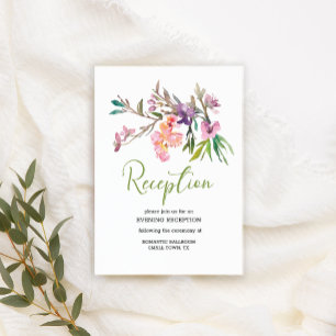 Rosa Kirschblüten Florale Hochzeitseinlagekarte Begleitkarte