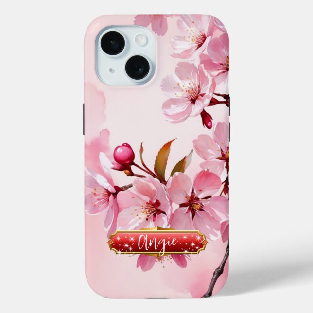 Rosa Kirschblüten Fuchsia iPhone / iPad-Hülle Case-Mate iPhone Hülle (Rückseite)