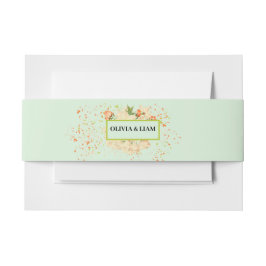 Rosa Kirschblüten , Hochzeit Einladungsbanderole