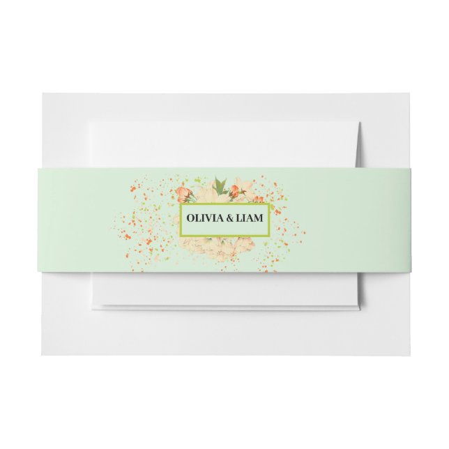 Rosa Kirschblüten , Hochzeit Einladungsbanderole (Vorderseite Beispiel)