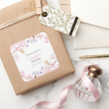 Rosa Kirschblüten-Hochzeitsdusche im blühenden Gar
