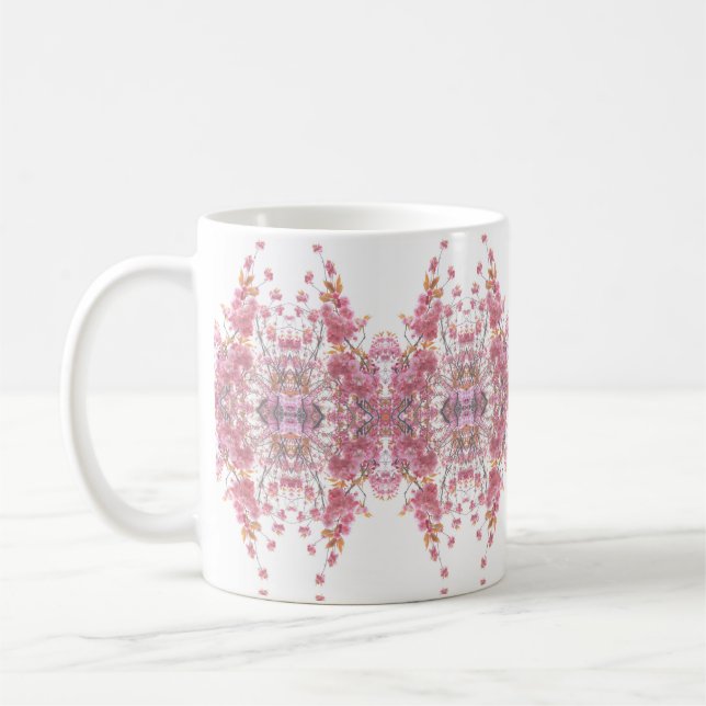 Rosa Kirschblüten Kaffeetasse (Links)