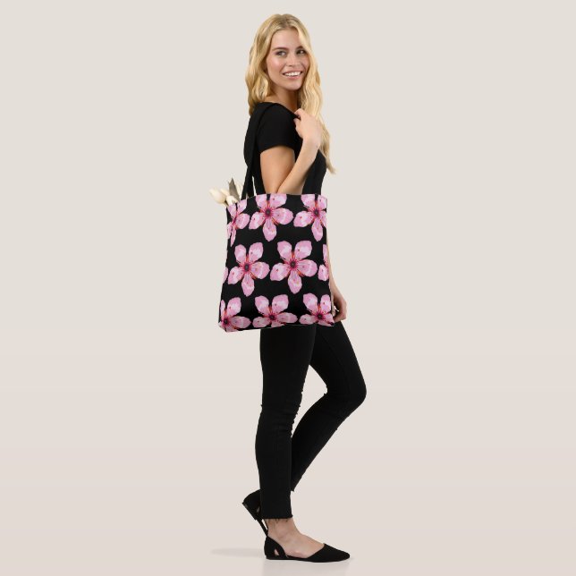 Rosa Kirschblüten-Kirschblüteasiatisches Tasche (Am Model)