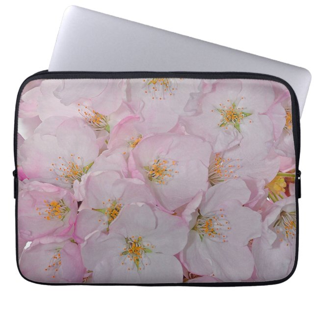 Rosa Kirschblüten Notebook-Ärmel Laptopschutzhülle (Vorderseite)