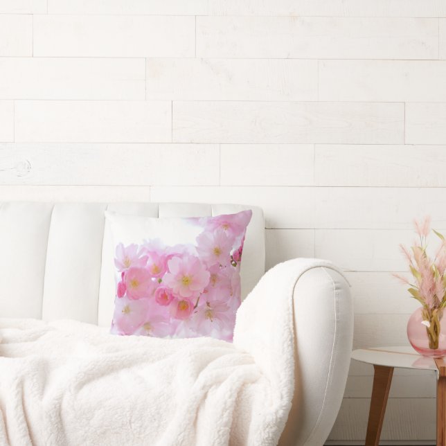 Rosa Kirschblüten Sakura Kissen (Liege)