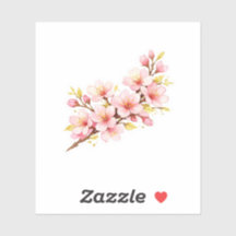 Rosa Kirschblüten-Sakura-Zweig mit goldenen Akzent