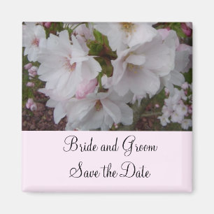 Rosa Kirschblüten Save-the-Date-Karte Magnet