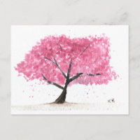 Rosa Kirschblüten-Wasserfarbe Sakura