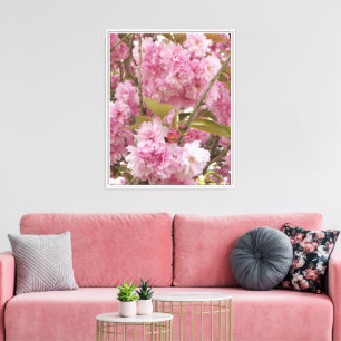 Rosa Kirsche Blüten Blüten Leinwanddruck
