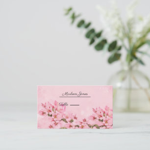 Rosa Kirsche Blüten Blüten Platzkarte