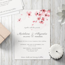 Rosa Kirsche Blüten Romantische Hochzeit