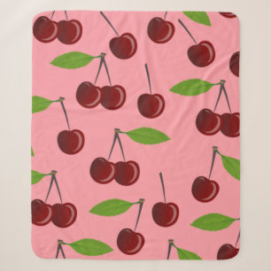 Rosa Kirschen Sherpadecke