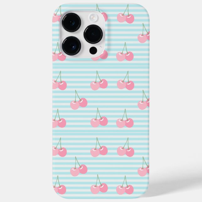 Rosa Kirschen Sommer Case-Mate iPhone 14 Pro Max Hülle (Rückseite)