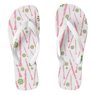 Rosa Klarinette Musikinstrument Marching Band Flip Flops