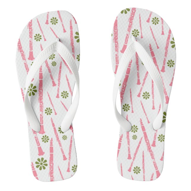 Rosa Klarinette Musikinstrument Marching Band Flip Flops (Fußbett)