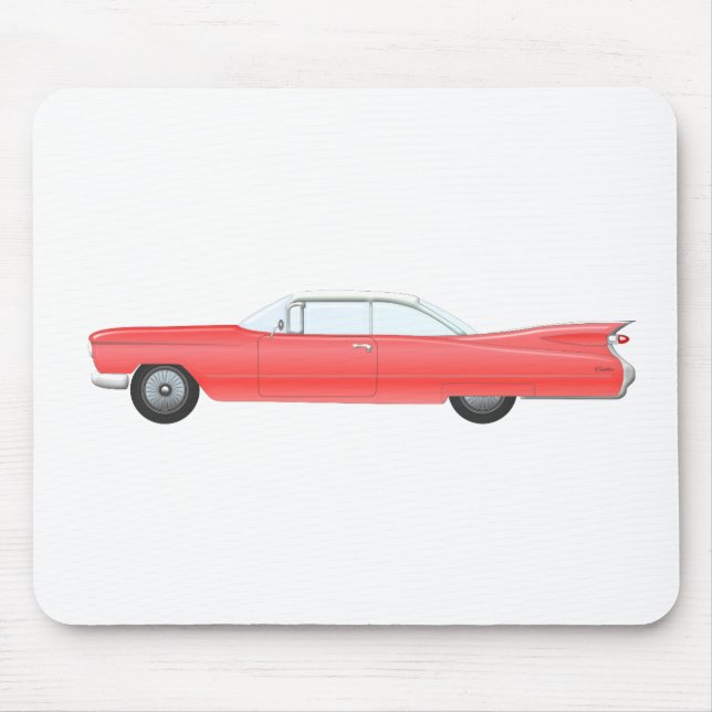 Rosa Klassikwagen Mousepad (Vorne)