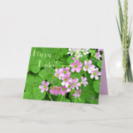 Rosa Kleeblatt Blume Happy Oaster Card Feiertagskarte