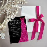 Rosa Kleid 60 & Fabulous Black 60. Geburtstag Einladung<br><div class="desc">Pink Dress 60 & Fabulous Black 60. Geburtstag Einladung Siehe Matching Kollektion in unserem Nest und Nest Store</div>