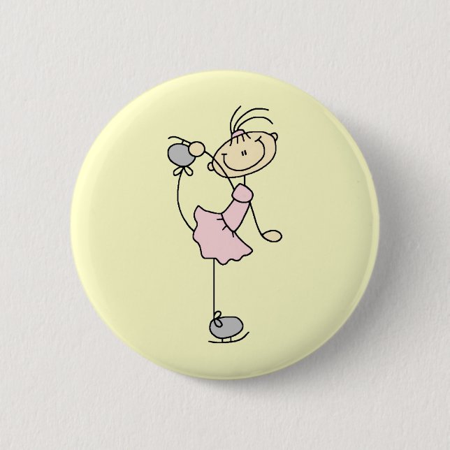 Rosa Kleiderzahl Skater-T - Shirts und Geschenke Button (Vorderseite)