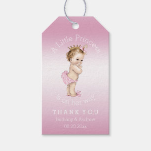 Rosa kleine Dusche Prinzessin-Baby personalisiert Geschenkanhänger
