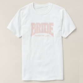 Rosa Kleine Florale Braut Verlobung T-Shirt