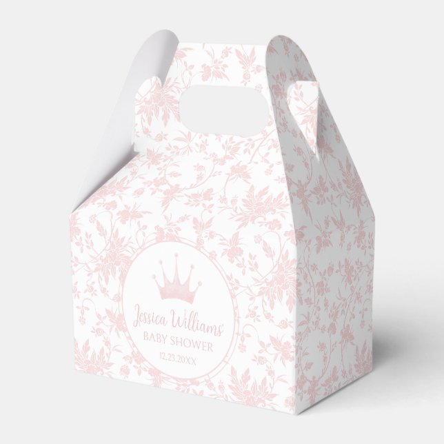 Rosa kleine Prinzessin Babydusche Süßigkeiten Scha Geschenkschachtel (Vorderseite)