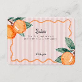 Rosa Kleine Süsse Pastellzitrusdetails einfügen Begleitkarte