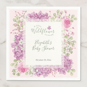 Rosa kleine Wildblumen-Baby-Party-Servietten Serviette