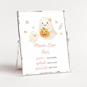 Rosa Kleiner Boo Halloween Mama Osa Bar Schild