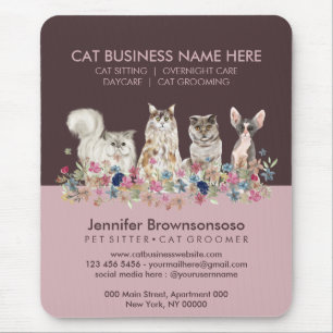 Rosa Kleiner Katzensitzender Tierarzt Service Mousepad