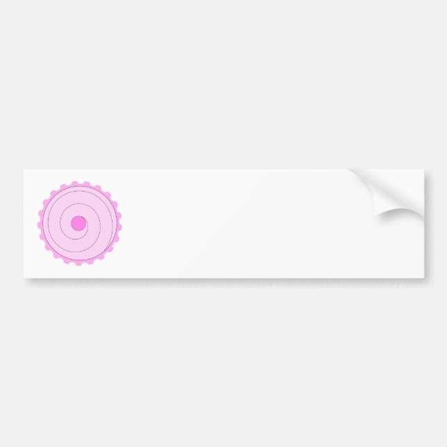 Rosa kleiner Kuchen Autoaufkleber (Vorne)