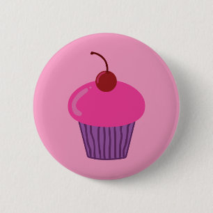 Rosa kleiner Kuchen Button
