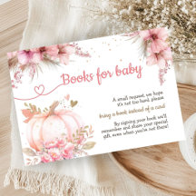 Rosa Kleiner Kürbis Baby Shower Bücher Für Baby