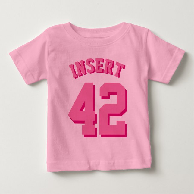 Rosa Kleinkind | Sports Jersey Baby T-shirt (Vorderseite)